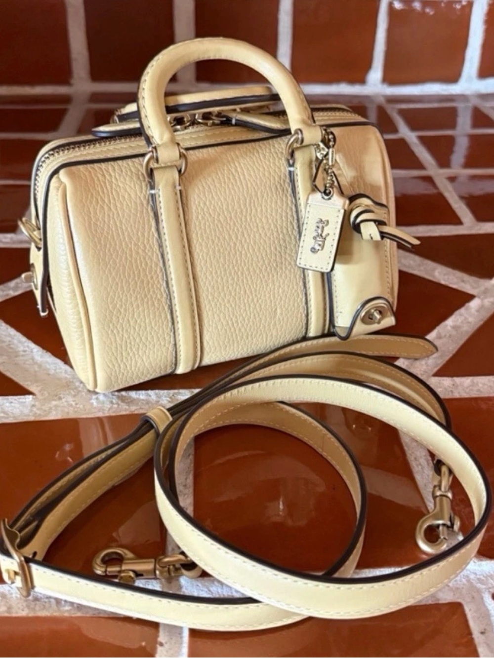 ISO Coach Ruby Satchel 18 in Army Green or Hay 💚💛 - Picture 2 of 2